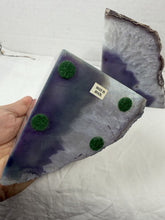 Load image into Gallery viewer, Vintage Natural Purple Agate Geode Crystal Bookends Polished Brazil Pair 1970s