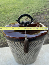 将图片加载到图库查看器,Bayden Hill Traditional Brown Ceramic Covered Jar Decorative Container 16 Inch