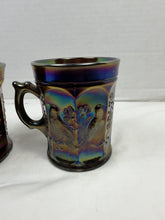 Load image into Gallery viewer, Antique Northwood Singing Birds Amethyst Carnival Glass Mug Art Nouveau