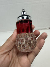 Load image into Gallery viewer, Vintage Indiana Glass Ruby Red Flash Diamond Point Crown Salt Pepper Shakers