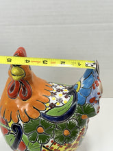 Load image into Gallery viewer, Hand Painted Mexican Talavera Ceramic Chicken Folk Art Figurine Colorful Decor