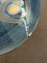 Load image into Gallery viewer, Vintage Prehistoric Shoreline Sgraffito Ceramic Plate 1970s Handmade Folk Art