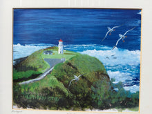 Charger l'image dans la galerie, Vintage Kilauea Lighthouse Artwork by Dawn Lundquist Signed Framed with COA