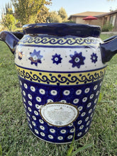 Cargar imagen en el visor de la galería, Authentic Boleslawiec Polish Pottery Fermenting Crock Lid Handles COA Poland