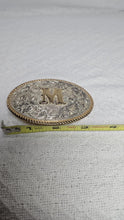 Load image into Gallery viewer, Vintage Western Monogram “M” Belt Buckle Heritage Collection Silver Gold