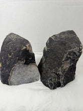 Load image into Gallery viewer, Vintage Natural Purple Agate Geode Crystal Bookends Polished Brazil Pair 1970s