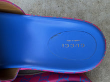 Cargar imagen en el visor de la galería, Gucci GG Supreme Pink Platform Slide Sandals Women Size 40.5 734913 Italy
