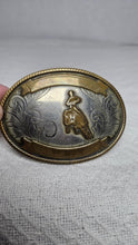 Load image into Gallery viewer, Vintage German Silver Western Trophy Belt Buckle Rodeo Rider