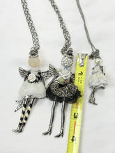 将图片加载到图库查看器,Vintage Jacqueline Kent Charmed Angel Pendant Necklace Collection Set of 3
