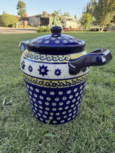 Cargar imagen en el visor de la galería, Authentic Boleslawiec Polish Pottery Fermenting Crock Lid Handles COA Poland