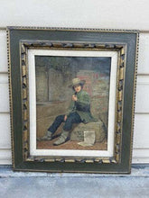 Load image into Gallery viewer, Thomas Le Clear “Buffalo Newsboy” — Vintage 1954 Licensed Giclée Framed Canvas