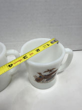 Load image into Gallery viewer, Vintage Fire-King Milk Glass Game Bird Mugs Canada Goose Ruffed Grouse Set of 2