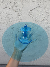 Load image into Gallery viewer, Vintage Fostoria Fairfax Azure Blue Center Handle Tidbit Serving Tray