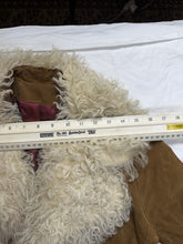 Load image into Gallery viewer, Vintage Jeno de Paris Suede Trench Coat Tibetan Lamb Fur Women's Small Rare