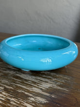 Load image into Gallery viewer, Vintage Mid Century Turquoise Ceramic Cigar Ashtray Low Bowl Art Pottery MCM