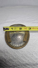 Load image into Gallery viewer, Vintage German Silver Western Trophy Belt Buckle Rodeo Rider