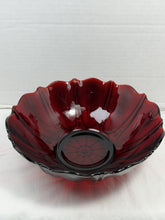 Load image into Gallery viewer, Vintage Anchor Hocking Royal Ruby Oyster & Pearl Bowl & Underplate Set