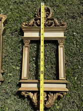 Load image into Gallery viewer, Vintage Syroco Gold Gilt Ornate Pier Mirror Picture Frames 5x7 MCM Pair