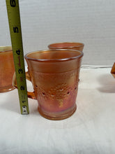 Charger l'image dans la galerie, Antique Fenton Marigold Carnival Glass Orange Tree Mugs Set of 4