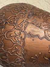 将图片加载到图库查看器,Persian Style Embossed Copper Tone Vase 16 Inch Middle Eastern Decorative Vessel
