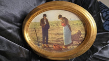 Load image into Gallery viewer, Vintage Framed Print of L'Angélus by Jean-François Millet - Made In Italy - Louvre Museum Edition with Fleur-de-Lis Backing