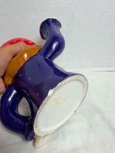 Load image into Gallery viewer, Vintage Red Hat Society Lady Ceramic Teapot with Red Beaded Necklace