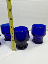 Load image into Gallery viewer, Vintage Viking Glass Georgian Cobalt Blue 10oz Tumbler Drinking Glasses Set of 4
