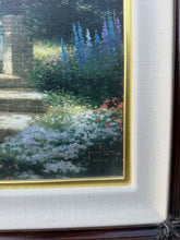 गैलरी व्यूवर में इमेज लोड करें, Thomas Kinkade The Hidden Gazebo S/N Canvas w/ COA & 1994 Receipt Framed