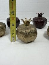 Load image into Gallery viewer, Vintage ACAR Turkey Gold Pomegranate Embossed Trinket Candy Boxes Set of 5