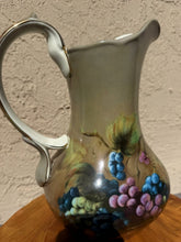 Charger l'image dans la galerie, Vintage Lisa White Porcelain Pitcher Vineyard Blessings Grape Pattern 10 Inch