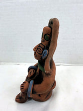 将图片加载到图库查看器,Vintage Hand-Painted Mexican Folk Art Terracotta Mayan Figure Handmade Mexico