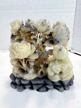 Load image into Gallery viewer, Vintage Chinese Soapstone Carving Floral and Avian Bird Motifs