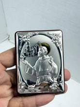 गैलरी व्यूवर में इमेज लोड करें, Vintage Creazione Artistica Saint Francis of Assisi Silver Icon Italy