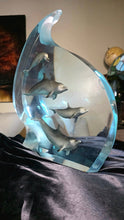Load image into Gallery viewer, Robert Wyland Light In The Sea Sculpture Dolphin Love 377/950