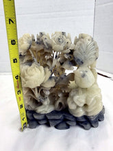 Load image into Gallery viewer, Vintage Chinese Soapstone Carving Floral and Avian Bird Motifs