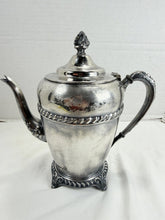 Charger l'image dans la galerie, Antique Silverplated Footed Teapot Victorian Style Hinged Lid USA Post-1940