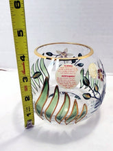 Load image into Gallery viewer, Vintage Crystal Clear Romania Hand Painted Lead Crystal Floral Rose Bowl