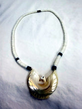 Load image into Gallery viewer, Vintage Native American Mother of Pearl Thunderbird Necklace Heishi Beads