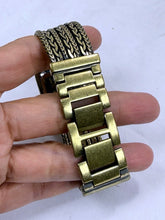 Load image into Gallery viewer, Vintage Chico's Gold Tone Square Face Quartz Bracelet Watch Jewelry Clasp