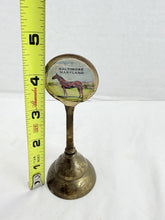 Load image into Gallery viewer, Vintage Baltimore Maryland Brass Souvenir Hand Bell Horse Illustration