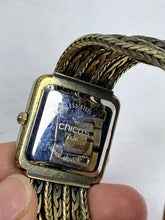 Load image into Gallery viewer, Vintage Chico's Gold Tone Square Face Quartz Bracelet Watch Jewelry Clasp