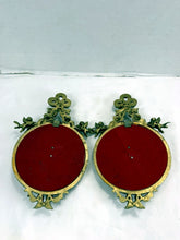 Load image into Gallery viewer, Vintage Norleans Italy Cherub Wall Plaque Pair Ornate Gold Oval Frames