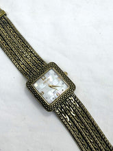 Load image into Gallery viewer, Vintage Chico's Gold Tone Square Face Quartz Bracelet Watch Jewelry Clasp