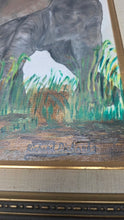 Load image into Gallery viewer, Vintage Signed Original Elephant Painting Ornate Gold Frame African Wildlife Art