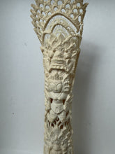 Charger l'image dans la galerie, Intricately Carved Balinese Guardian Tower Sculpture Ivory-Tone Folk Art
