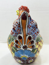 Load image into Gallery viewer, Hand Painted Mexican Talavera Ceramic Chicken Folk Art Figurine Colorful Decor