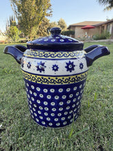Cargar imagen en el visor de la galería, Authentic Boleslawiec Polish Pottery Fermenting Crock Lid Handles COA Poland
