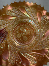 Charger l'image dans la galerie, Vintage Brockwitz Curved Star Marigold Iridescent Carnival Glass Bowl