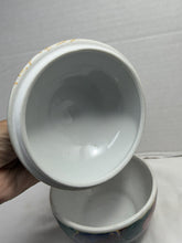 Load image into Gallery viewer, Vintage Hand Painted Studio Pottery Lidded Round Dish Abstract Glaze Ceramic