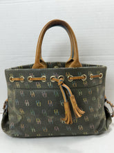 गैलरी व्यूवर में इमेज लोड करें, Vintage Dooney & Bourke Rainbow DB Monogram Drawstring Tote Bag Y2K Tassels